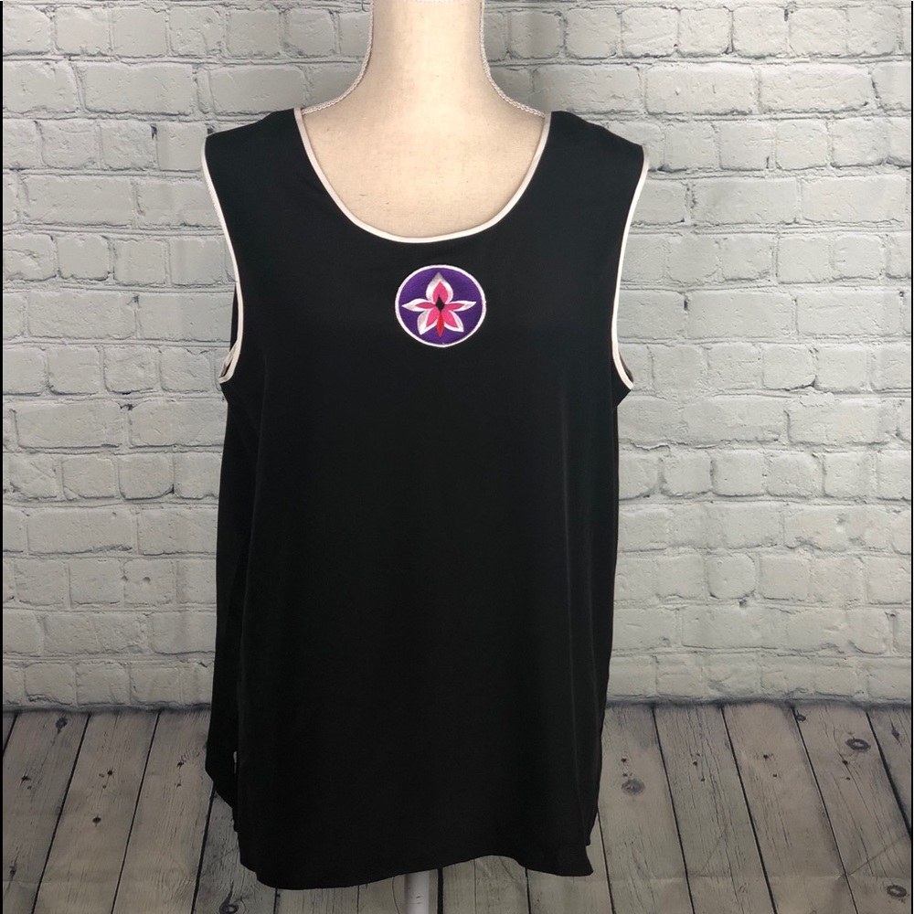 Black wearable art blouse